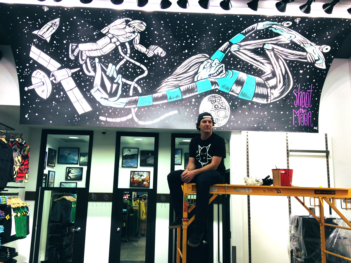 Go behind the scenes of Shoot The Moon mural painting with Mark Kowalchuk