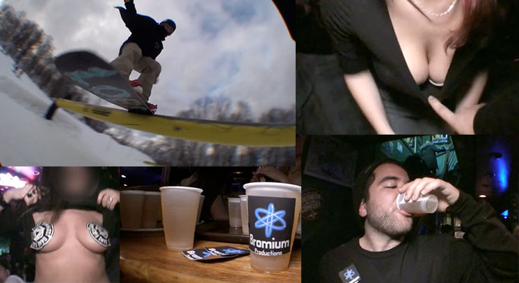 Bière, tits, snowboard et ski pour les gars de Bromium Productions
