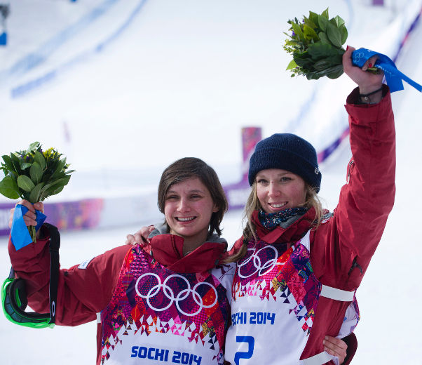 Les skieuses canadiennes Dara Howell et Kim Lamarre s'emparent du podium en slopestyle féminin