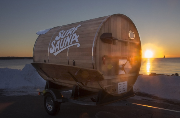 Le Surf Sauna est le meilleur moyen de se réchauffer après une journée glaciale
