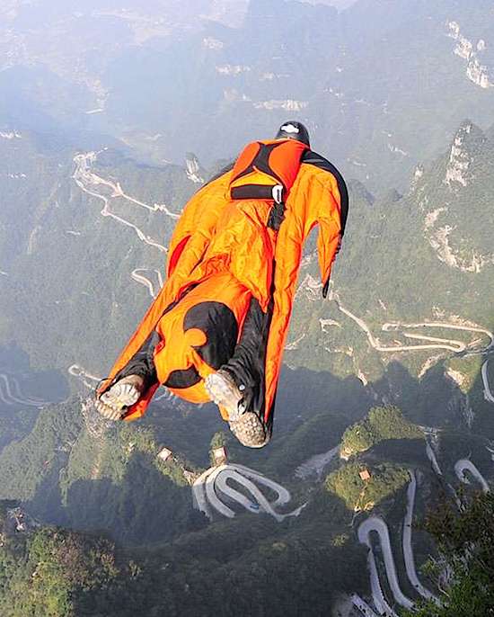 Watch An Insane Wingsuiter Do The 