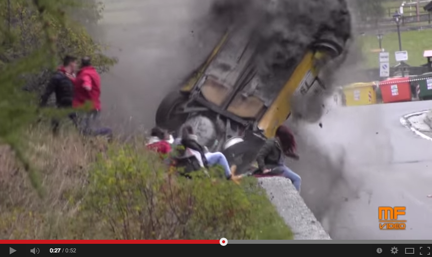 Real life 'Final Destination' Car Crash at a Rallye in Italy: [Video]
