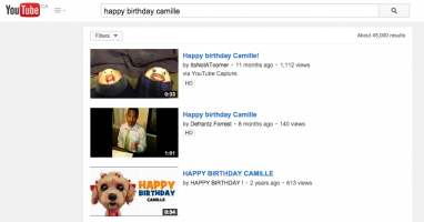 Weird Things Happen When You Type in 'Happy Birthday' + Your Name in Youtube