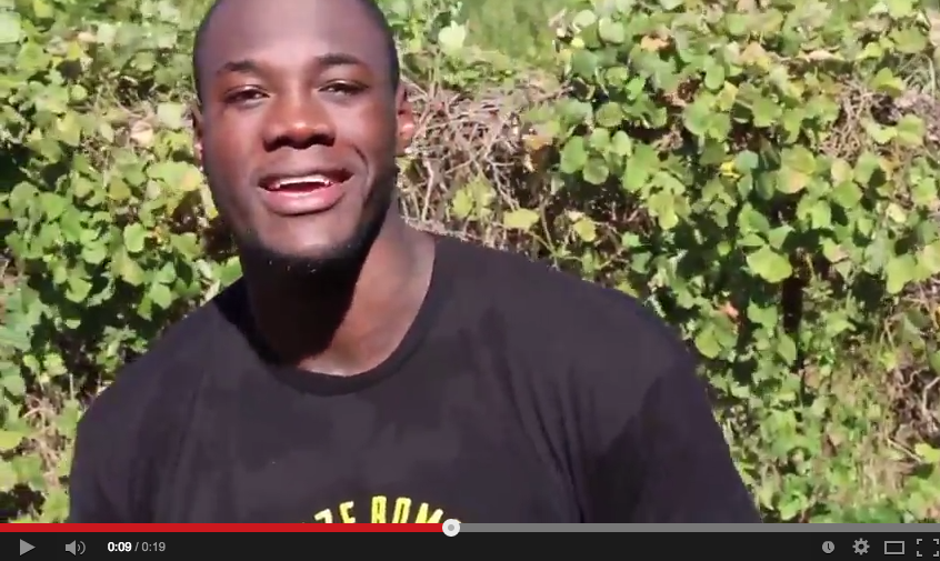 The Boxer Deontay Wilder fights a fan to celebrate his five thousandth fan on Facebook!