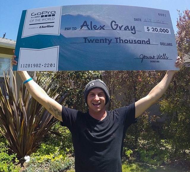 Alex Gray est l'heureux gagnant du GoPro of the World grâce à son barrel épique aux îles Fidji